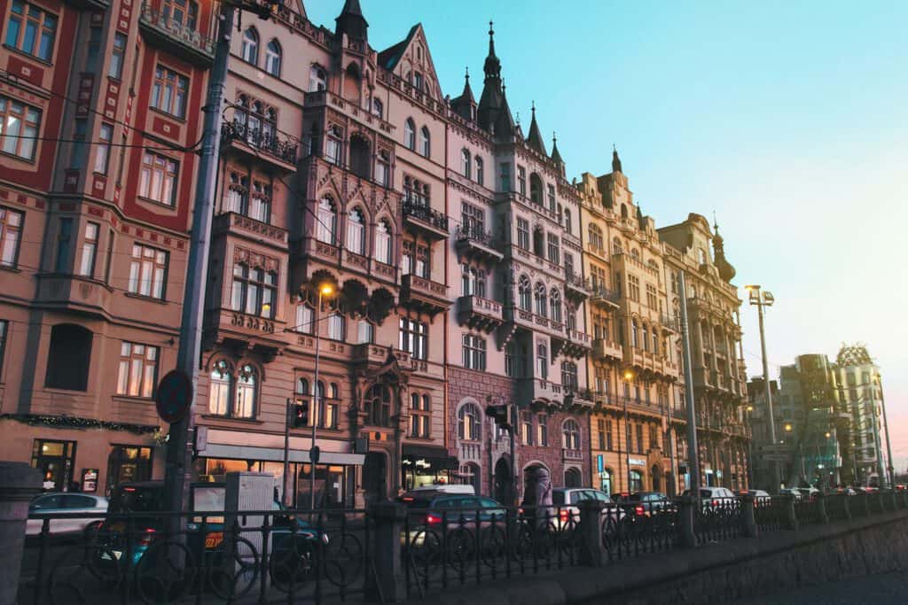 Hotel on a busy street