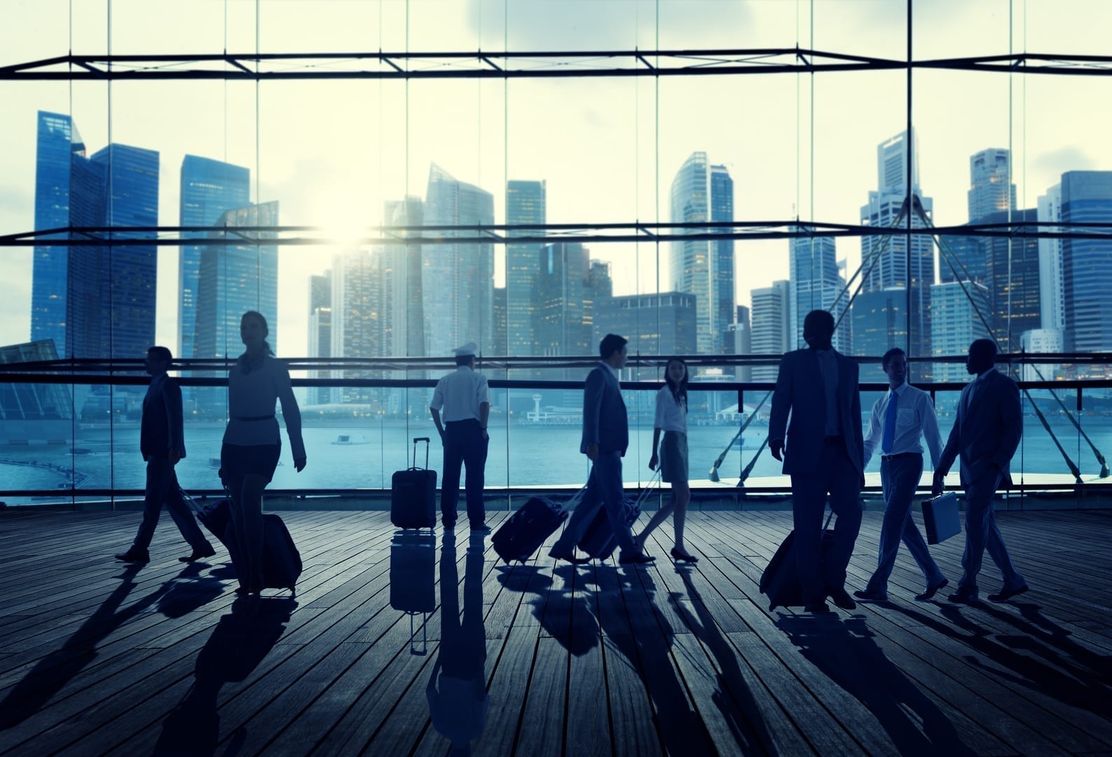 Business people at airport