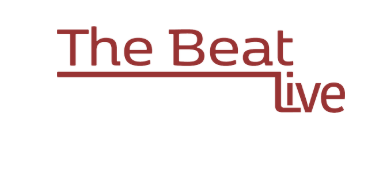 The Beat Live logo in red text with a connecting line design.