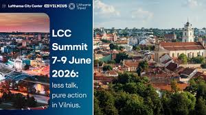 LCC Summit 2026 banner with Vilnius cityscape and event dates June 7–9.