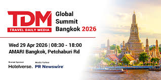 TDM Global Summit Bangkok 2026 banner with event details and Bangkok temple skyline image.
